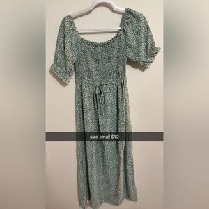 Green Patterned Dress